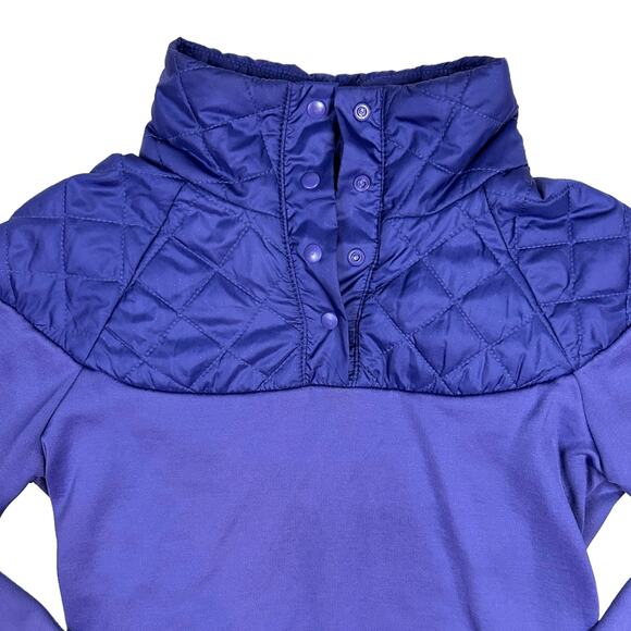 Merrell Womens XS Select Regulate 1/4 Snap Quilted Pullover Fleece Purple TF - Picture 2 of 11